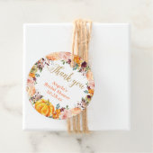 秋のフローラリースカボチャ金ゴールドサンキュー フェイバータグ (インサイチュ)