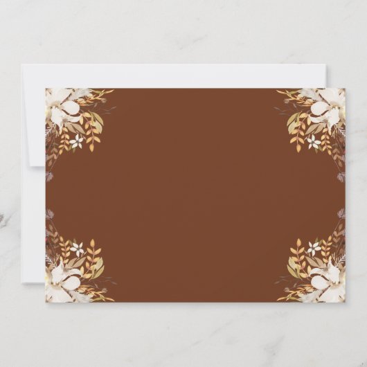 秋のフローラリースバプテスマ写真サンキューカード サンキューカード (裏面)