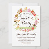 秋のフローラリースSweet sixteen招待状 招待状 (正面)