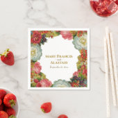 秋のフローラヴィンテージガーランド結婚ズ スタンダードカクテルナプキン (インサイチュ)