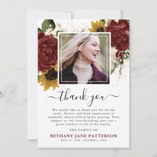 秋のフローラ写真記念館 サンキューカード (正面)