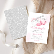 秋のフローラ小さなかぼちゃの女の子の赤ちゃんシャワー