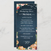 秋のフローラ感謝祭ディナーカード メニュー (正面/裏面)