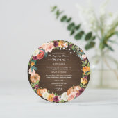 秋のフローラ感謝祭ディナーサークルのメニューカード 招待状 (スタンド正面)