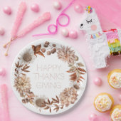 秋のフローラ感謝祭プレート ペーパープレート (パーティー)
