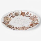 秋のフローラ感謝祭プレート ペーパープレート (アングル)