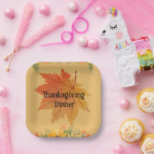 秋のフローラ感謝祭 ペーパープレート (パーティー)