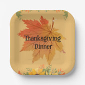 秋のフローラ感謝祭 ペーパープレート (正面)