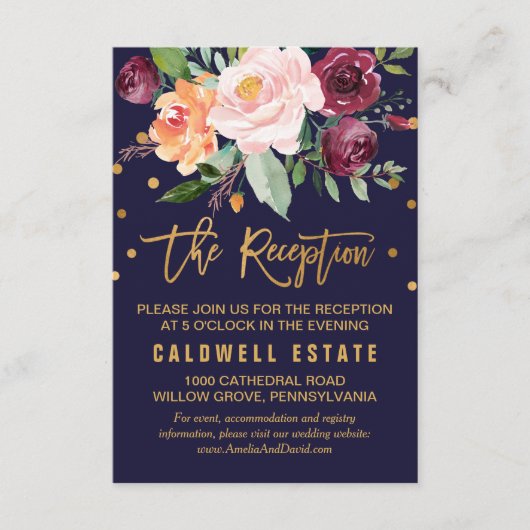 秋のフローラ披露宴エンクロージャカード エンクロージャーカード (正面)