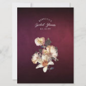 秋のフローラ推測だれか花婿シャワーゲーム 招待状 (裏面)