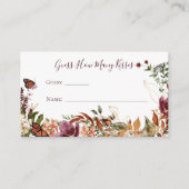 秋のフローラ数のキス エンクロージャーカード (正面)