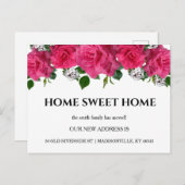 秋のフローラ新住所の引越し案内 案内ポストカード (正面/裏面)