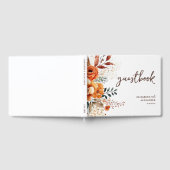 秋のフローラ暖かいトーンのボタニッ結婚クス ゲストブック (全面)