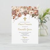 秋のフローラ最初のcomunion招待状 招待状 (スタンド正面)