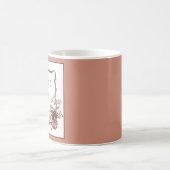 秋のフローラ枠と文字 コーヒーマグカップ (中央)