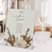 秋のフローラ水の色の秋の結婚式テーブル番号 台座サイン