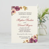 秋のフローラ水色リハーサルディナー招待状 招待状 (スタンド正面)