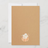 秋のフローラ秋小さなかぼちゃ赤ちゃんシャワー 招待状 (裏面)