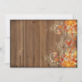 秋のフローラ素朴ウッド秋の結婚式招待状 招待状 (裏面)