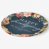 秋のフローラ素朴フレンドリディナー ペーパープレート (アングル)