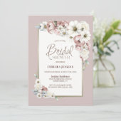 秋のフローラ素朴ブライダルシャワーへの招待 招待状 (スタンド正面)