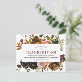 秋のフローラ素朴感謝祭ディナー インビテーションポストカード (スタンド正面)