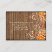 秋のフローラ素朴秋の結婚式披露宴カード エンクロージャーカード (裏面)