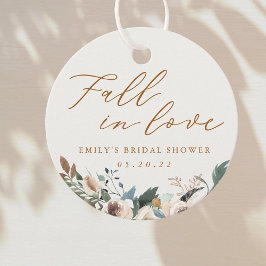 秋のフローラ素朴秋インラブブライダルシャワー フェイバータグ