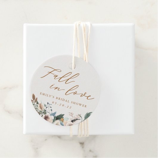 秋のフローラ素朴秋インラブブライダルシャワー フェイバータグ (インサイチュ)