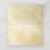 秋のフローラ紫の燃えたオレンジ色の黄結婚色 プレイスカード (内部開封)