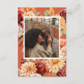 秋のフローラ結婚のエンクロージャカード エンクロージャーカード (裏面)