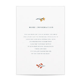 秋のフローラ結婚の挿入 エンクロージャーカード