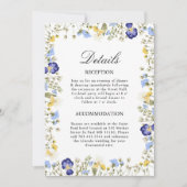 秋のフローラ結婚の詳細のエンクロージャカード 招待状 (正面)