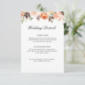 秋のフローラ結婚の詳細カード エンクロージャーカード (スタンド正面)