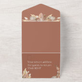 秋のフローラ結婚のRSVPとの一つの招待状 オールインワン招待状 (外側)