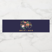 秋のフローラ結婚ズ ペットボトルラベル (シングルラベル)