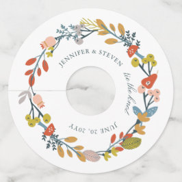 秋のフローラ結婚ズ ワイングラスタグ