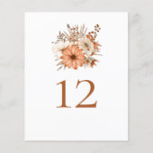 秋のフローラ結婚ブーケのテーブル番号 (正面)