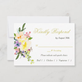 秋のフローラ結婚リハーサルディナーRSVP 出欠カード