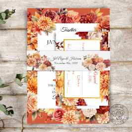 秋のフローラ結婚式招待状ベリーバンド 招待状ベリーバンド