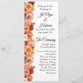 秋のフローラ結婚式 プログラム (正面)