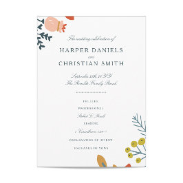 秋のフローラ結婚式 プログラム