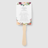 秋のフローラ結婚式 プログラム ハンドファン (正面)