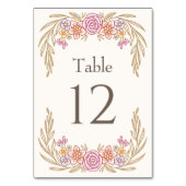 秋のフローラ結婚野花 テーブルナンバー (裏面)