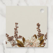 秋のフローラ自然トーンウォーターカラー秋の結婚式 フェイバータグ (裏面)