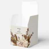 秋のフローラ自然トーンウォーターカラー秋の結婚式 フェイバーボックス (オープン)