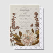 秋のフローラ自然トーンウォーターカラー秋の結婚式 ベラム紙招待状 (オフセット (招待状))
