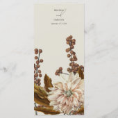 秋のフローラ自然トーンウォーターカラー秋の結婚式 メニュー (裏面)