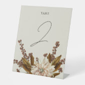 秋のフローラ自然トーンウォーターカラー秋の結婚式 台座サイン (正面)