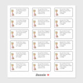 秋のフローラ花器個人名と住所 シール (シート)